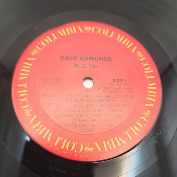 Dave Edmunds DE 7th Vinyl Record 1982 - Picture 4 of 6